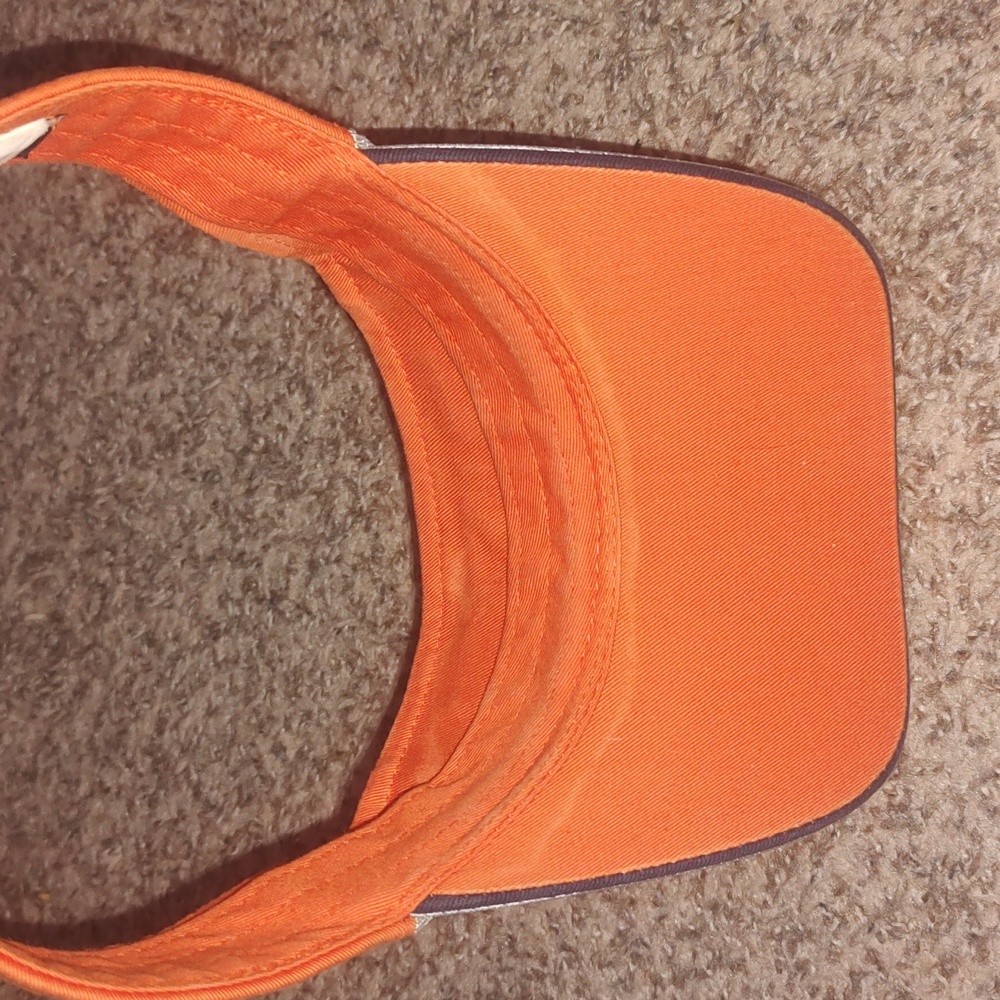 Ping Embroidered Adjustable Golf Visor Orange Gray - image 8